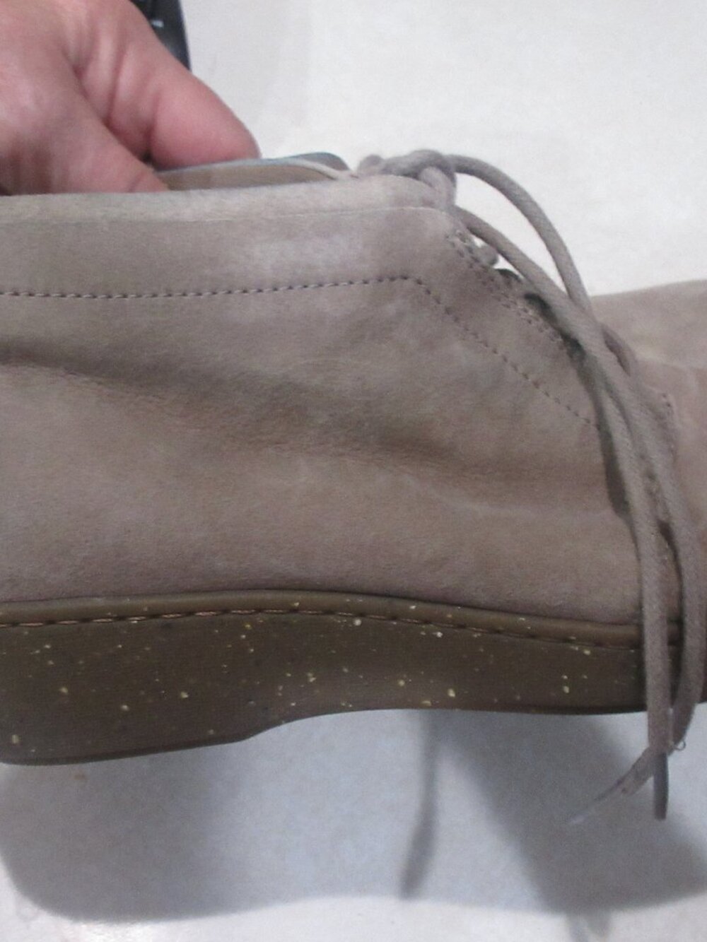 dansko taupe lace up wedge  nubuck ankle booties shoes 39 8.5
